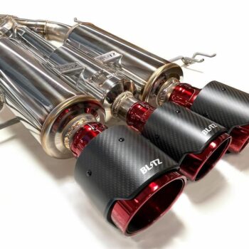 Blitz Nur-Spec Custom Edition Nur-CE Carbon Red Muffler Exhaust System - FK8 Type-R