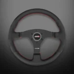 MINE's R-S Steering Wheel - Round Shape Type Leather & Alcantara