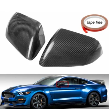 EIDRAN Style Side Rearview Mirror Trim Carbon Fiber For Ford Mustang2015-2019