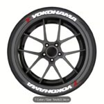 YOKOHAMA PVC Rubber 3D Thickened Car Tire Stickers