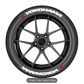 YOKOHAMA PVC Rubber 3D Thickened Car Tire Stickers