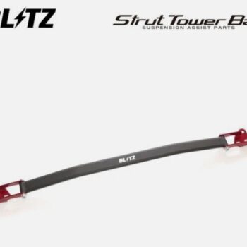 Blitz Strut Tower Bar Front Black x Red Metallic - Fairlady Z RZ34