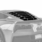 LV Style Rear Window Louvers Matte Black - C7