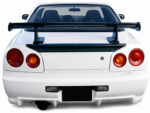 Mine's Style Trunk Spoiler FRP - Skyline GT-R BNR34