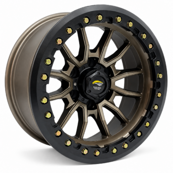 Ford F-150 Raptor BLACK HAWK CUSTOMS Original Beadlock Wheels 17x9 Satin Bronze 6x135 (Set of 4)